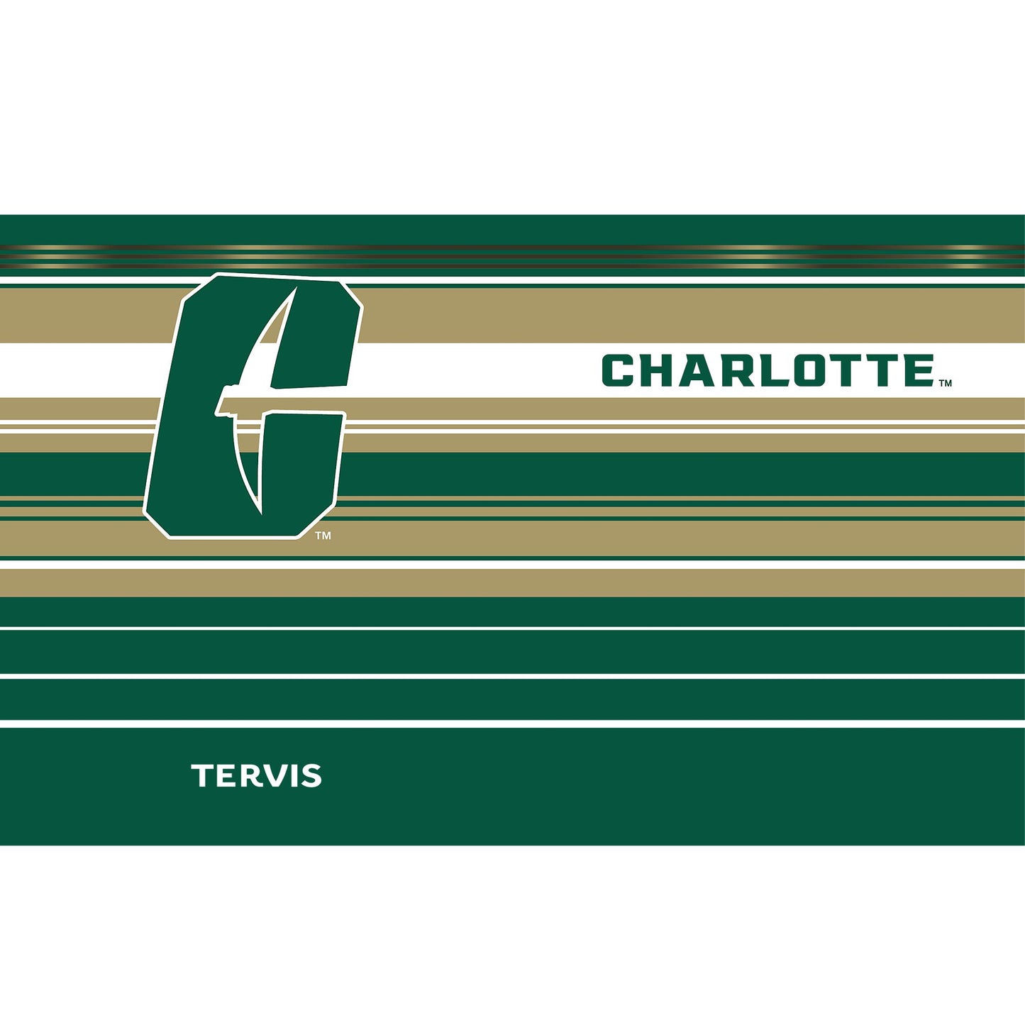 UNCC 20 oz. Hype Stripes Stainless Steel Tumbler