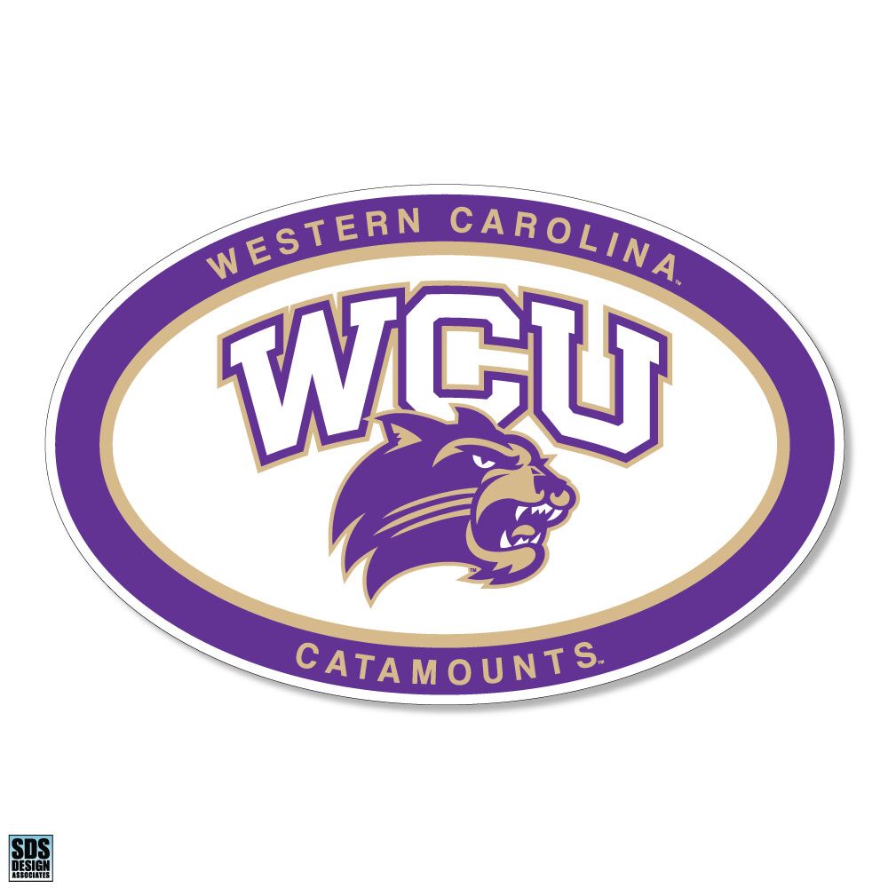 WCU Euro Arched Mascot Decal