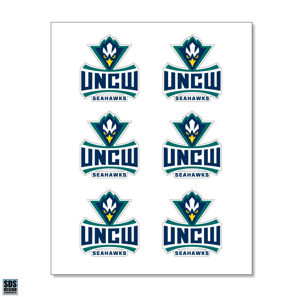 UNCW 1" Decals - 6 Pack
