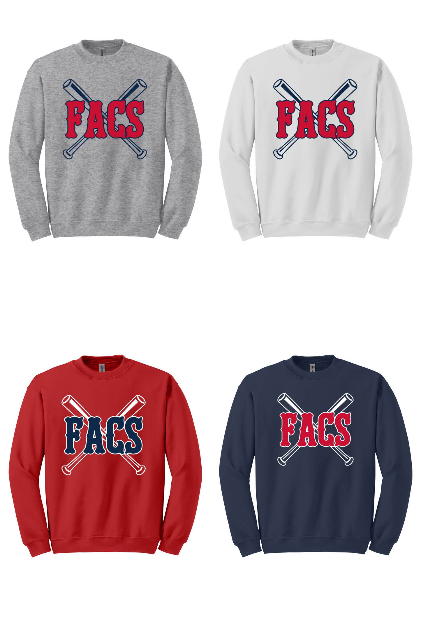 FACS Baseball / Softball Sweatshirt (Adult)
