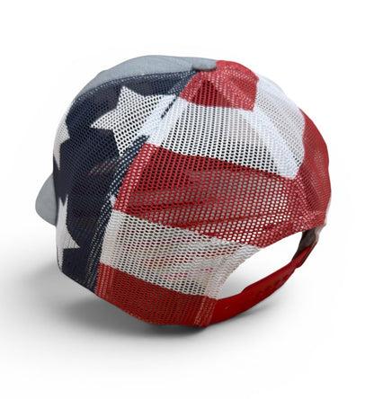 #76 American Flag Mesh Snapback Hat
