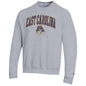 ECU Champion Arched Logo Crewneck Sweatshirt (Gray)