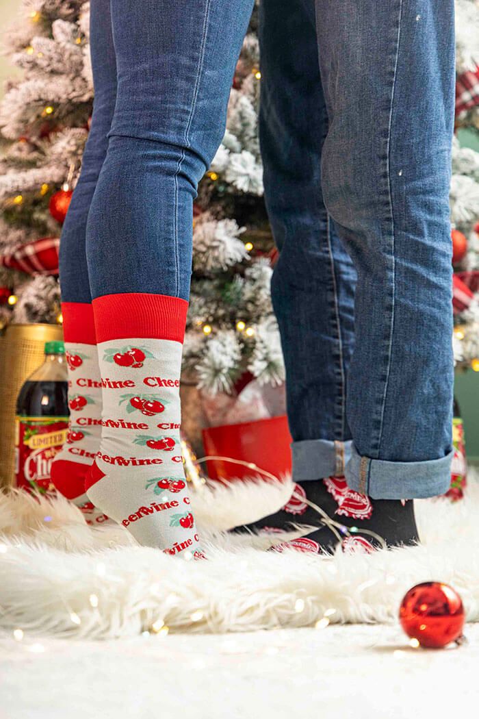 Cheerwine - Grey Socks