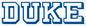 Duke 10" Block Text Vinyl Decal