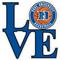 Duke Love Basketball Decal (3")