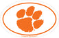 Clemson White Euro "Paw" Magnet