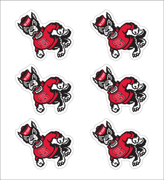 NC State Strutting Wolf Vinyl Decal - 1"