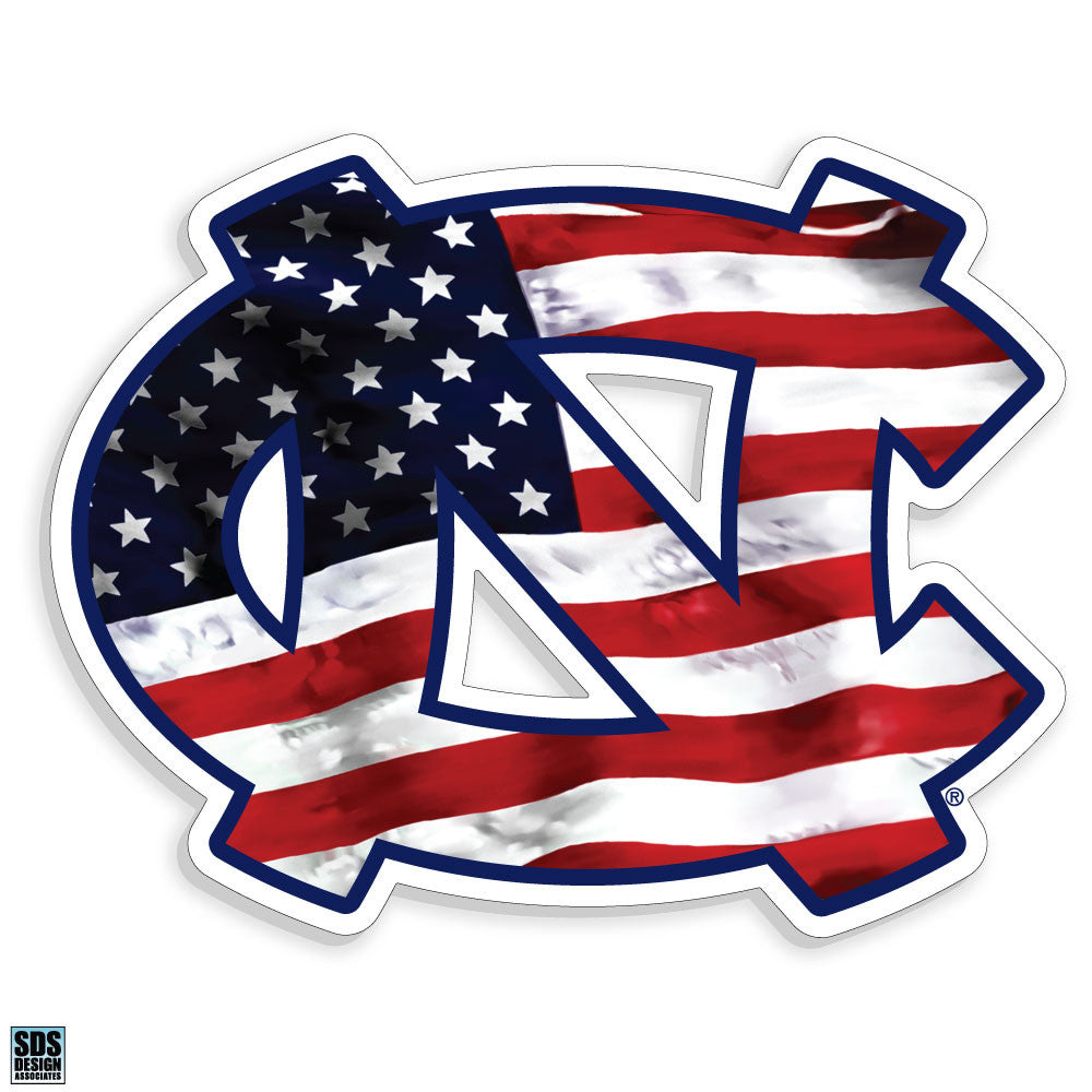 UNC Interlock Decal (American Flag)