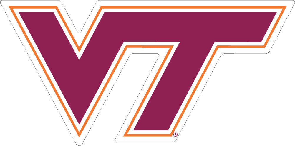 Virginia Tech "VT" Vinyl Decal